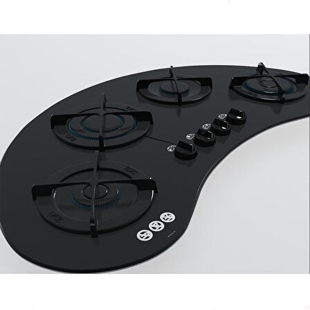 TEKA VR 90 4G AI AL TR KRİSTAL CAM GAZLI OCAK SİYAH