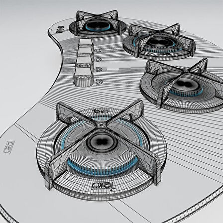 TEKA VR 90 4G AI AL TR KRİSTAL CAM GAZLI OCAK SİYAH