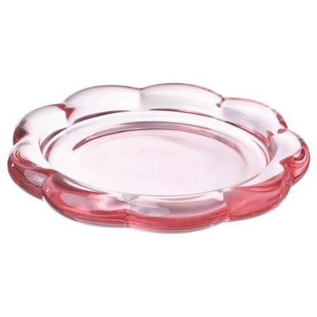 BLADFAGEL pembe 11 cm mum tabağı