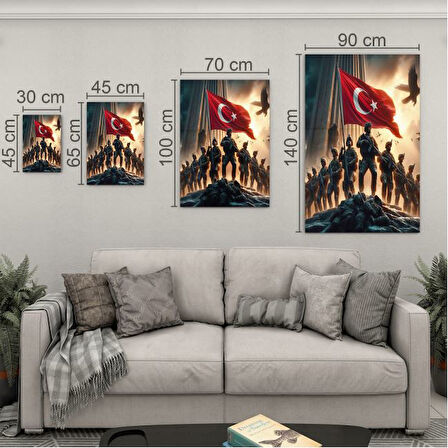 Asker - Polis Cam Tablo - Dikey Motif 02-014
