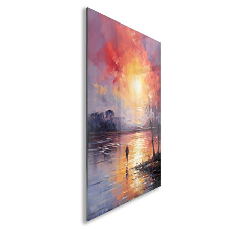 Sanatsal Cam Tablo - Empresyonizm - Dikey Motif 01-008