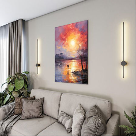 Sanatsal Cam Tablo - Empresyonizm - Dikey Motif 01-008