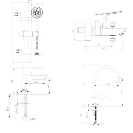 E.C.A NİOBE ARMATÜR SETİ