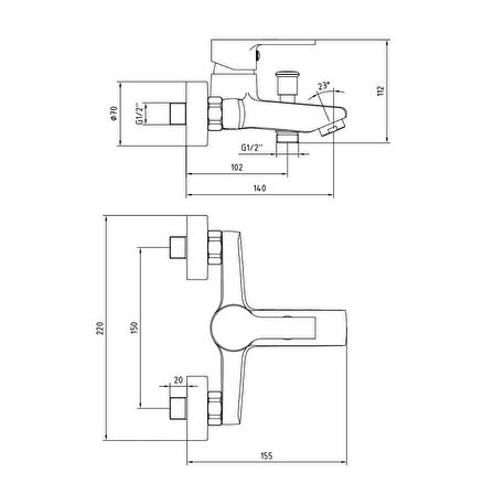 LİTE BANYO BATARYASI 102102531 ( 5 Yıl ECA Garantili )