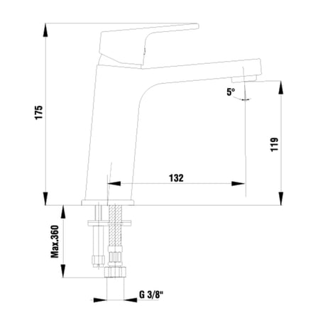 Eca Tiera Krom Lavabo - Banyo - Mutfak Eviye Bataryası 3'lü Set 102108989-102102469-102118123