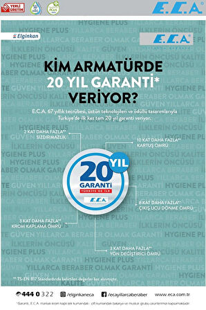 E.C.A Niobe Mutfak Eviye Bataryası Kuğu Model Mutfak Armatür E.c.a 102118098 20 Yıl Garantili