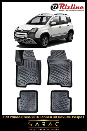 Rizline Fiat Panda Cross 2024 Model 3D Havuzlu Paspas