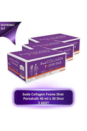 COLLAGEN Fxone Shot Orange 40 ml x 30 Shot - Portakallı 3 ADET