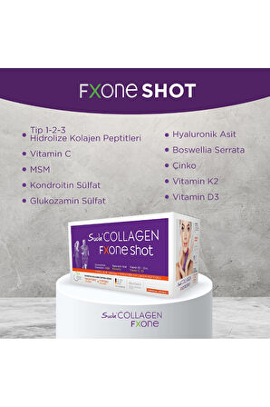 COLLAGEN Fxone Shot Orange 40 ml x 30 Shot - Portakallı 3 ADET