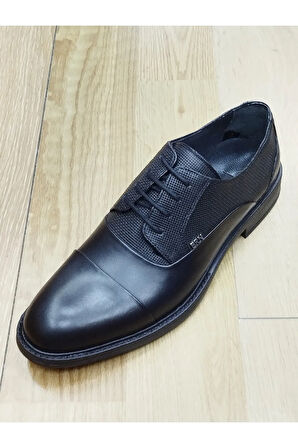 BerenniM561 Erkek Kışlık Kundura Hakiki Deri  Kauççuk Taban Bağlı