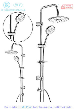 Ar Acuba Duş Kolonu Duş Başlık Seti 3 Fonksiyonlu Eca Duş Seti Duş Başlığı 102158026