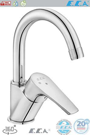 E.c.a Niobe Banyo Lavabo Bataryası Kuğu Daire Borulu Lavabo Bataryası 102188054