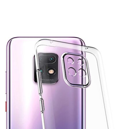 Gpack Xiaomi Redmi Note 9 Pro Kılıf Kamera Korumalı Şeffaf Silikon