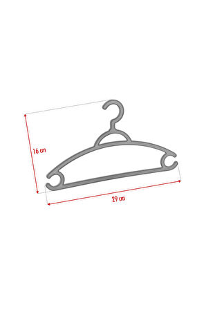 6’lı Bebek Askısı & Bebek Gardırop Askısı Gri Set