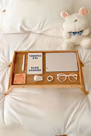 Katlanabilir Bambu Keyif Tepsisi