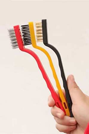 3'lü Tel Fırça Seti