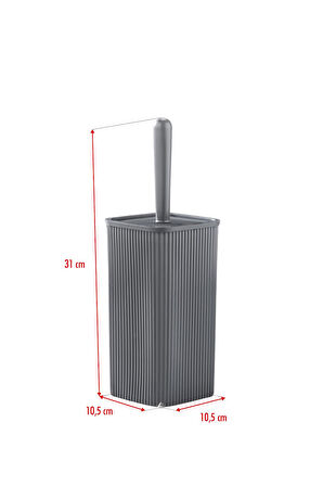 WC Fırçası & Tuvalet Fırçası Füme 2 Parça