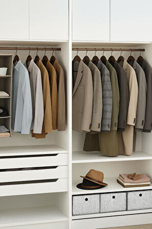 6’lı Ahşap Görünümlü Askı Kahve 44 cm