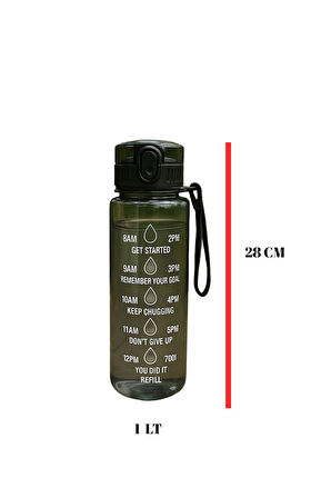 Suluk & Su Şişesi & Sporcu Matara Yeşil 1000 ml