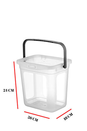 2’li Multibox Erzak Saklama Kabı & Saklama Kutusu 6 Lt Şeffaf