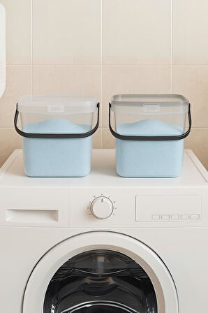 2’li Multibox Deterjanlık Kutusu & Banyo Düzenleyici & Saklama Kutusu 6 Lt Şeffaf