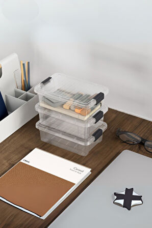 6’lı Şeffaf Saklama Kutusu & Düzenleme Kutusu 1 Lt
