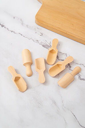 6’lı Ahşap Baharat Kaşığı