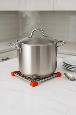 Paslanmaz Çelik Silikon Kenarlı Nihale 21 cm