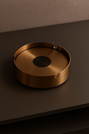 Paslanmaz Çelik Kapaklı Küllük 10 cm