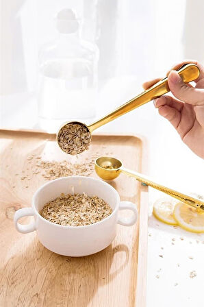 Gold Paslanmaz Çelik Mandallı Ölçü Kaşığı 15 ml