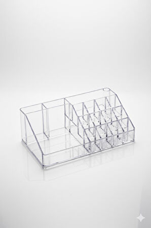 Şeffaf Akrilik Banyo Kozmetik Düzenleyici Organizer 13x22x8 cm