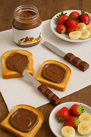 2’li Paslanmaz Çelik Çikolata Bıçağı Seti 18 cm