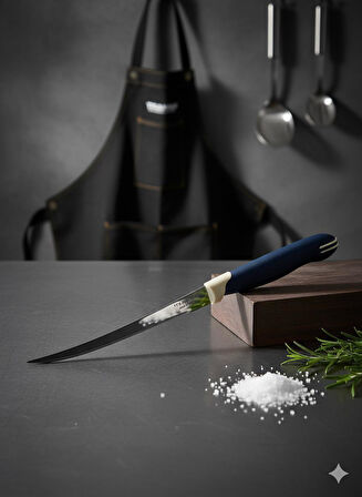 Tramontina 2’li Uzun Kıvrık Bıçak Seti Paslanmaz Çelik Lacivert