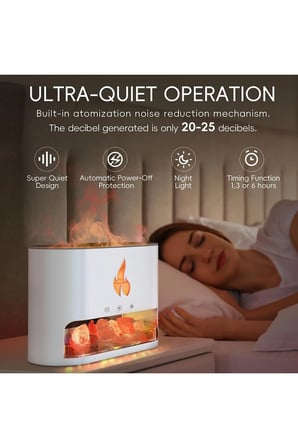 3D Alev Görünümlü hava nemlendirici Usb 250ml Himalaya tuzlu Aroma Yayıcı Led Işıklı Hava Makinesi