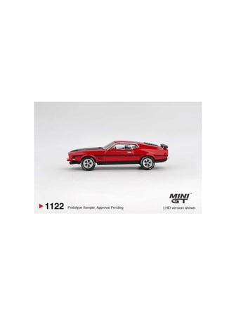 Mini gt Ford Mustang Mach1 1971 Race Kırmızı 1/64 Model Araba 1122