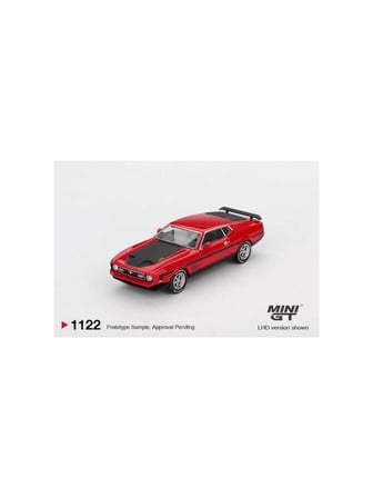Mini gt Ford Mustang Mach1 1971 Race Kırmızı 1/64 Model Araba 1122