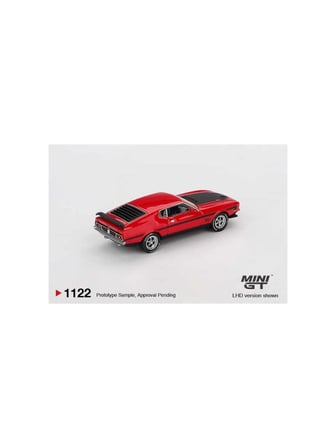 Mini gt Ford Mustang Mach1 1971 Race Kırmızı 1/64 Model Araba 1122