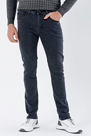 Koyu Antrasit 5 Cep Ekstra Slim Fit Dar Kesim Casual Denim Pantolon 1023235161