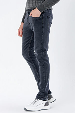 Koyu Antrasit 5 Cep Ekstra Slim Fit Dar Kesim Casual Denim Pantolon 1023235161