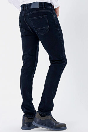 Koyu Lacivert  5 Cep Ekstra Slim Fit Dar Kesim Casual Denim Pantolon 1023235161