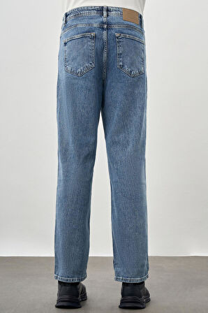 Koyu Lacivert Düz Cord Pamuklu 5 Cep Oversize Casual Denim Pantolon 1023245156