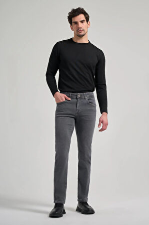 Sütlü Kahverengi Düz Gabardin Pamuklu 5 Cep Slim Fit Casual Denim Pantolon 1023245158