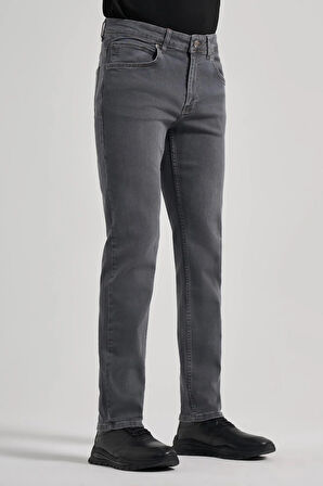 Sütlü Kahverengi Düz Gabardin Pamuklu 5 Cep Slim Fit Casual Denim Pantolon 1023245158