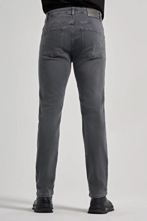Sütlü Kahverengi Düz Gabardin Pamuklu 5 Cep Slim Fit Casual Denim Pantolon 1023245158