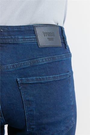 Lacivert Gabardin 5 Cep Düz Paça Casual Slim Fit Pamuklu Denim Pantolon 1023255161