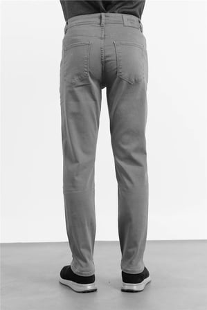 Füme Pamuklu 5 Cep Düz Paça Slim Fit Casual Denim Pantolon 1023260152