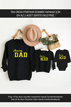 Amazing Dad Kid Baba Oğul Kız (TEK ÜRÜN FİYATIDIR KOMBİN YAPMAK İÇİN EN AZ 2 ADET SEPETE EKLEYİN)