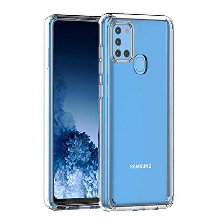 Gpack Samsung Galaxy A21S Kılıf Coss Şeffaf Sert Kapak