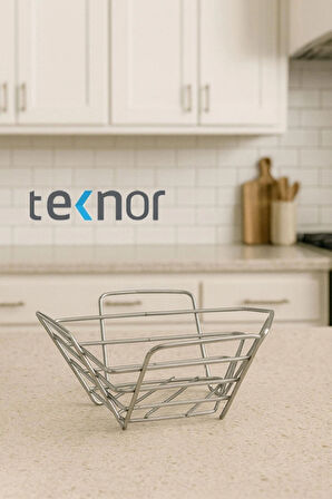 2'li Üçgen Sepet, Meyve Sepeti, Ekmek Sepeti, Modern Tel Sepet