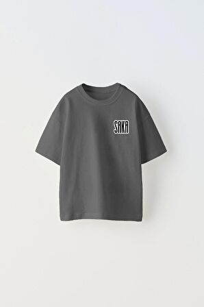 Euro 2024'ün Genç Yıldızları Saka Baskılı Füme Çocuk T-shirt